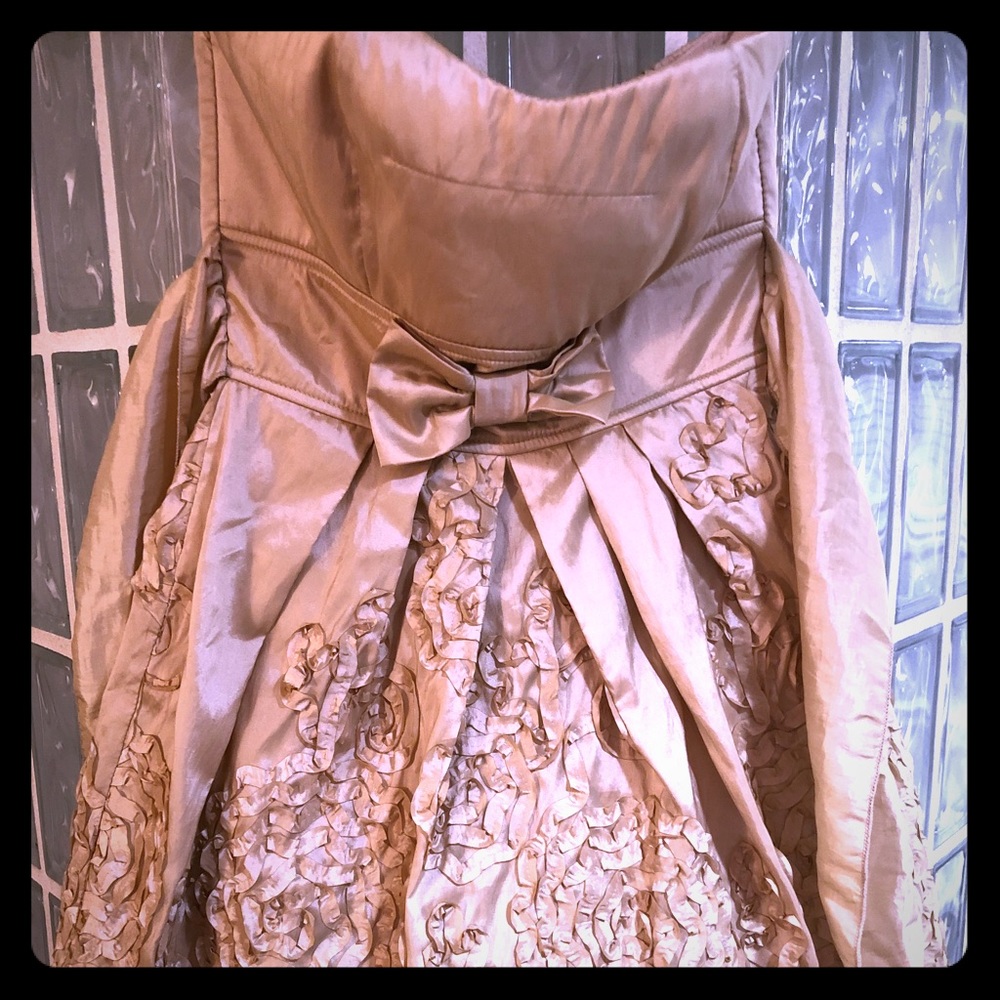 Gold Strapless Dress